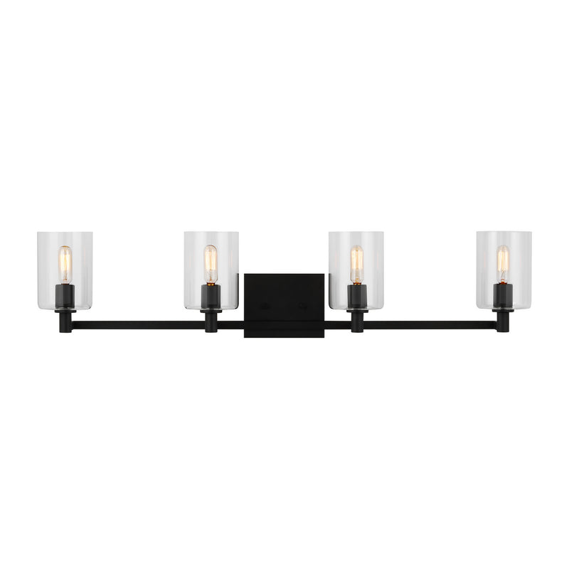 Four Light Bath Vanity<br /><span style="color:#4AB0CE;">Entrega: 4-10 dias en USA</span><br /><span style="color:#4AB0CE;font-size:60%;">PREGUNTE POR ENTREGA EN PANAMA</span><br />Collection: Fullton<br />Finish: Midnight Black