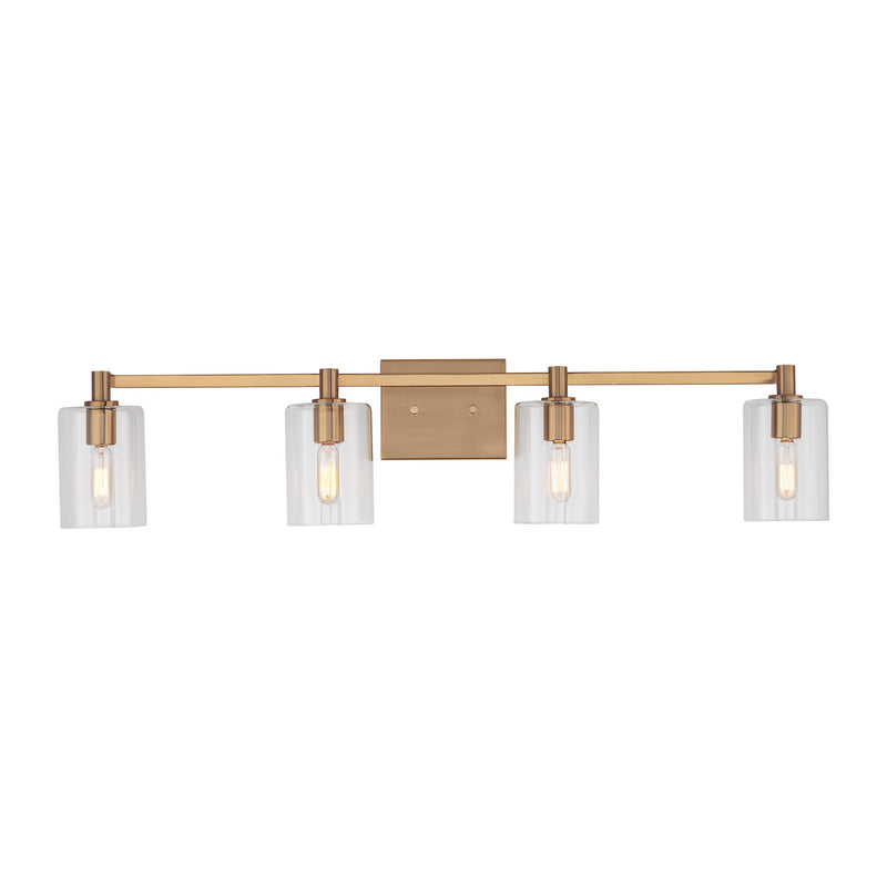 Four Light Bath Vanity<br /><span style="color:#4AB0CE;">Entrega: 6-7 semanas en USA</span><br /><span style="color:#4AB0CE;font-size:60%;">PREGUNTE POR ENTREGA EN PANAMA</span><br />Collection: Fullton<br />Finish: Satin Brass