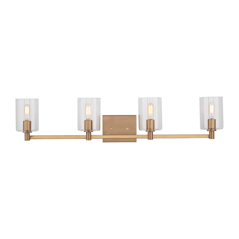 Four Light Bath Vanity<br /><span style="color:#4AB0CE;">Entrega: 6-7 semanas en USA</span><br /><span style="color:#4AB0CE;font-size:60%;">PREGUNTE POR ENTREGA EN PANAMA</span><br />Collection: Fullton<br />Finish: Satin Brass