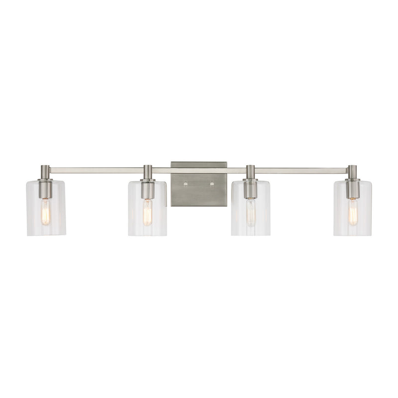 Four Light Bath Vanity<br /><span style="color:#4AB0CE;">Entrega: 4-10 dias en USA</span><br /><span style="color:#4AB0CE;font-size:60%;">PREGUNTE POR ENTREGA EN PANAMA</span><br />Collection: Fullton<br />Finish: Brushed Nickel