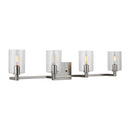 Four Light Bath Vanity<br /><span style="color:#4AB0CE;">Entrega: 4-10 dias en USA</span><br /><span style="color:#4AB0CE;font-size:60%;">PREGUNTE POR ENTREGA EN PANAMA</span><br />Collection: Fullton<br />Finish: Brushed Nickel