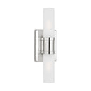 Two Light Bath Vanity<br /><span style="color:#4AB0CE;">Entrega: 4-10 dias en USA</span><br /><span style="color:#4AB0CE;font-size:60%;">PREGUNTE POR ENTREGA EN PANAMA</span><br />Collection: Keaton<br />Finish: Chrome