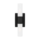 Two Light Bath Vanity<br /><span style="color:#4AB0CE;">Entrega: 4-10 dias en USA</span><br /><span style="color:#4AB0CE;font-size:60%;">PREGUNTE POR ENTREGA EN PANAMA</span><br />Collection: Keaton<br />Finish: Midnight Black