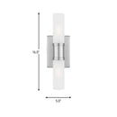 Two Light Bath Vanity<br /><span style="color:#4AB0CE;">Entrega: 4-10 dias en USA</span><br /><span style="color:#4AB0CE;font-size:60%;">PREGUNTE POR ENTREGA EN PANAMA</span><br />Collection: Keaton<br />Finish: Brushed Nickel