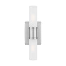 Two Light Bath Vanity<br /><span style="color:#4AB0CE;">Entrega: 4-10 dias en USA</span><br /><span style="color:#4AB0CE;font-size:60%;">PREGUNTE POR ENTREGA EN PANAMA</span><br />Collection: Keaton<br />Finish: Brushed Nickel