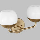 Two Light Bath Vanity<br /><span style="color:#4AB0CE;">Entrega: 4-10 dias en USA</span><br /><span style="color:#4AB0CE;font-size:60%;">PREGUNTE POR ENTREGA EN PANAMA</span><br />Collection: Alvin<br />Finish: Satin Brass