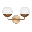 Two Light Bath Vanity<br /><span style="color:#4AB0CE;">Entrega: 4-10 dias en USA</span><br /><span style="color:#4AB0CE;font-size:60%;">PREGUNTE POR ENTREGA EN PANAMA</span><br />Collection: Alvin<br />Finish: Satin Brass