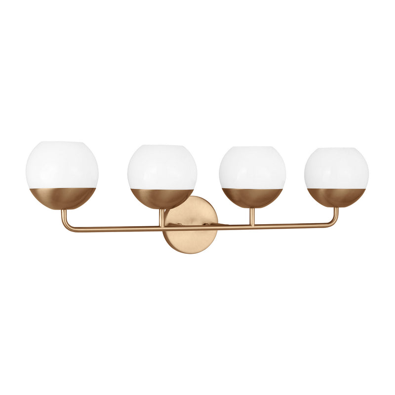 Four Light Bath Vanity<br /><span style="color:#4AB0CE;">Entrega: 4-10 dias en USA</span><br /><span style="color:#4AB0CE;font-size:60%;">PREGUNTE POR ENTREGA EN PANAMA</span><br />Collection: Alvin<br />Finish: Satin Brass