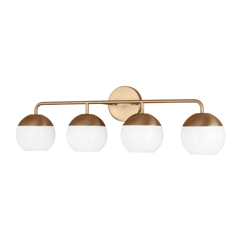 Four Light Bath Vanity<br /><span style="color:#4AB0CE;">Entrega: 4-10 dias en USA</span><br /><span style="color:#4AB0CE;font-size:60%;">PREGUNTE POR ENTREGA EN PANAMA</span><br />Collection: Alvin<br />Finish: Satin Brass