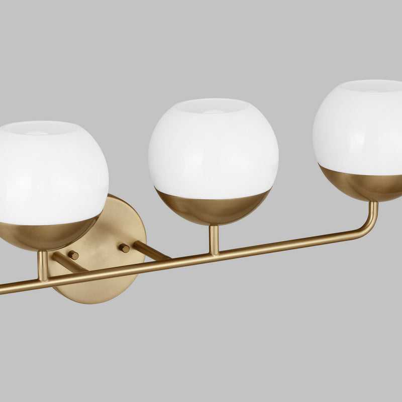 Four Light Bath Vanity<br /><span style="color:#4AB0CE;">Entrega: 4-10 dias en USA</span><br /><span style="color:#4AB0CE;font-size:60%;">PREGUNTE POR ENTREGA EN PANAMA</span><br />Collection: Alvin<br />Finish: Satin Brass
