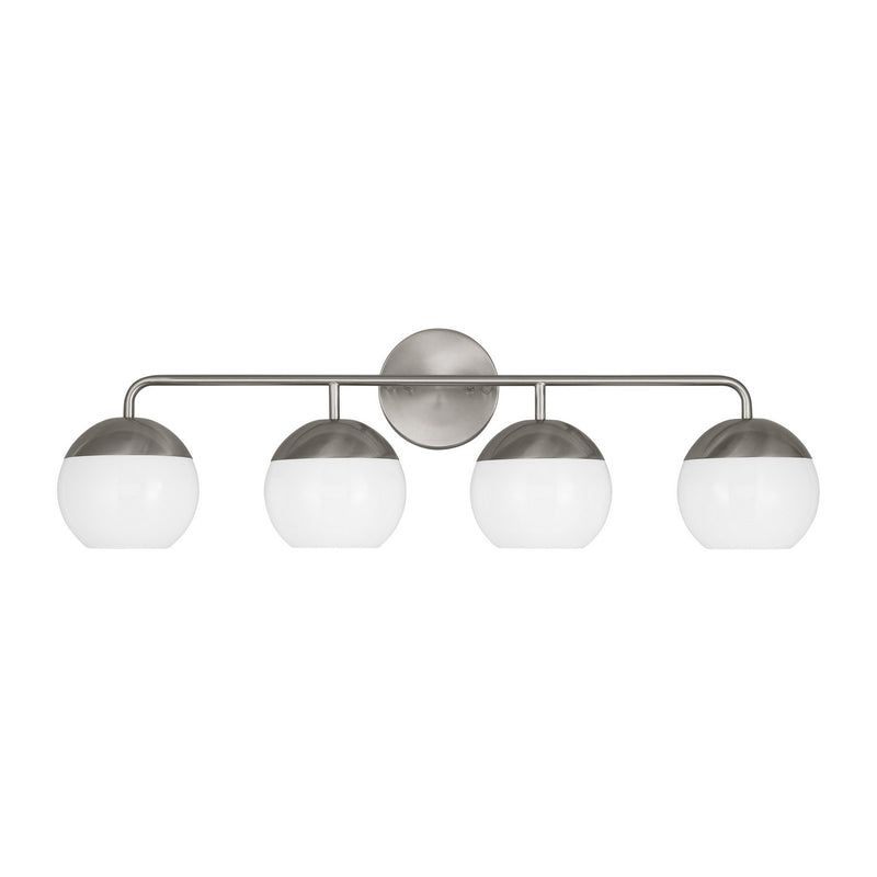 Four Light Bath Vanity<br /><span style="color:#4AB0CE;">Entrega: 4-10 dias en USA</span><br /><span style="color:#4AB0CE;font-size:60%;">PREGUNTE POR ENTREGA EN PANAMA</span><br />Collection: Alvin<br />Finish: Brushed Nickel