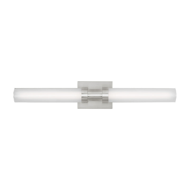 LED Bath Wall Sconce<br /><span style="color:#4AB0CE;">Entrega: 9-10 semanas en USA</span><br /><span style="color:#4AB0CE;font-size:60%;">PREGUNTE POR ENTREGA EN PANAMA</span><br />Collection: Kiel<br />Finish: Brushed Nickel