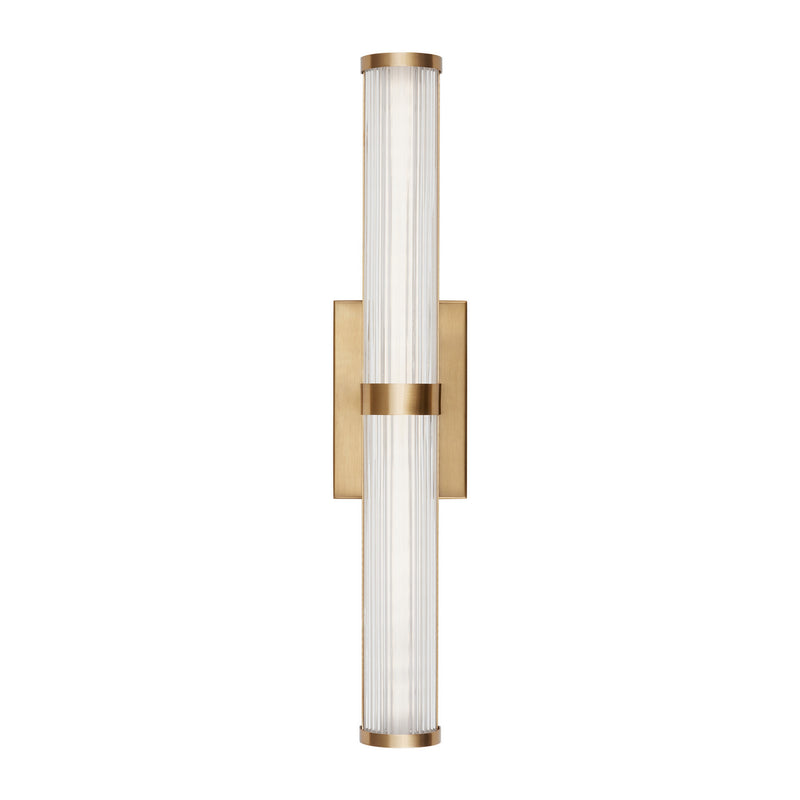 LED Bath Wall Sconce<br /><span style="color:#4AB0CE;">Entrega: 4-10 dias en USA</span><br /><span style="color:#4AB0CE;font-size:60%;">PREGUNTE POR ENTREGA EN PANAMA</span><br />Collection: Syden<br />Finish: Satin Brass