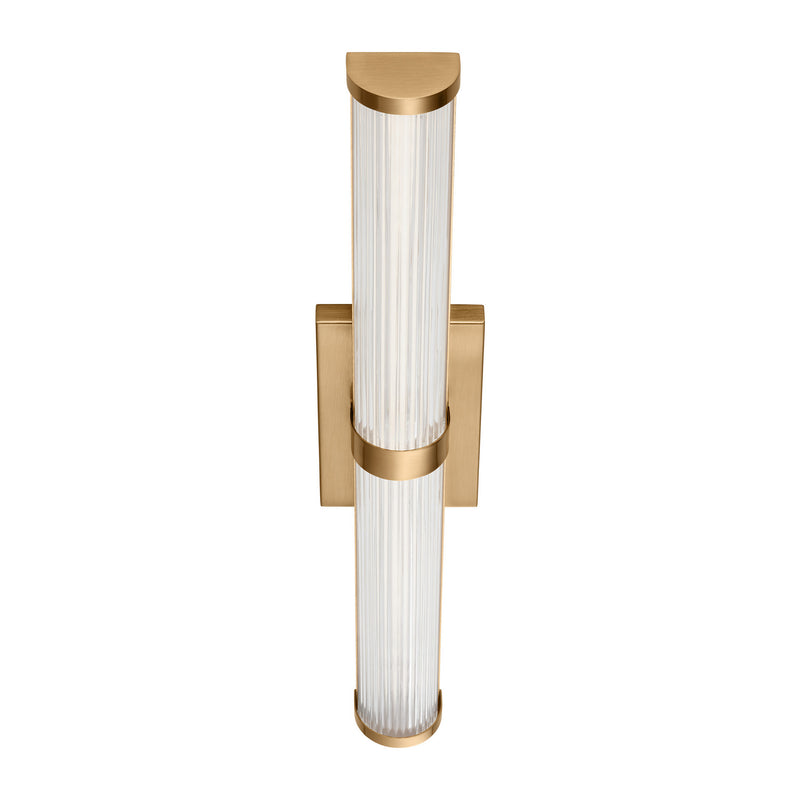 LED Bath Wall Sconce<br /><span style="color:#4AB0CE;">Entrega: 4-10 dias en USA</span><br /><span style="color:#4AB0CE;font-size:60%;">PREGUNTE POR ENTREGA EN PANAMA</span><br />Collection: Syden<br />Finish: Satin Brass
