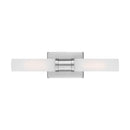 Two Light Bath Vanity<br /><span style="color:#4AB0CE;">Entrega: 4-10 dias en USA</span><br /><span style="color:#4AB0CE;font-size:60%;">PREGUNTE POR ENTREGA EN PANAMA</span><br />Collection: Keaton<br />Finish: Brushed Nickel