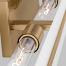 Three Light Bath Vanity<br /><span style="color:#4AB0CE;">Entrega: 4-10 dias en USA</span><br /><span style="color:#4AB0CE;font-size:60%;">PREGUNTE POR ENTREGA EN PANAMA</span><br />Collection: Dex<br />Finish: Satin Brass