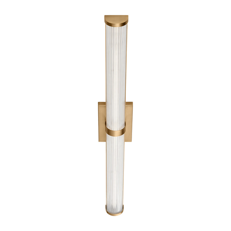 LED Bath Wall Sconce<br /><span style="color:#4AB0CE;">Entrega: 4-10 dias en USA</span><br /><span style="color:#4AB0CE;font-size:60%;">PREGUNTE POR ENTREGA EN PANAMA</span><br />Collection: Syden<br />Finish: Satin Brass