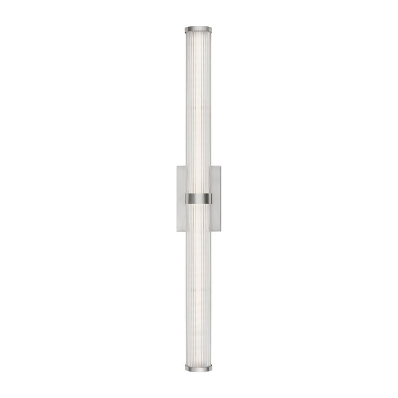 LED Bath Wall Sconce<br /><span style="color:#4AB0CE;">Entrega: 4-10 dias en USA</span><br /><span style="color:#4AB0CE;font-size:60%;">PREGUNTE POR ENTREGA EN PANAMA</span><br />Collection: Syden<br />Finish: Brushed Nickel