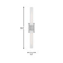 Two Light Bath Vanity<br /><span style="color:#4AB0CE;">Entrega: 4-10 dias en USA</span><br /><span style="color:#4AB0CE;font-size:60%;">PREGUNTE POR ENTREGA EN PANAMA</span><br />Collection: Keaton<br />Finish: Brushed Nickel