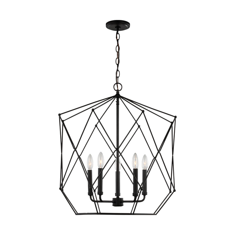 Five Light Pendant<br /><span style="color:#4AB0CE;">Entrega: 4-10 dias en USA</span><br /><span style="color:#4AB0CE;font-size:60%;">PREGUNTE POR ENTREGA EN PANAMA</span><br />Collection: Zarra<br />Finish: Midnight Black