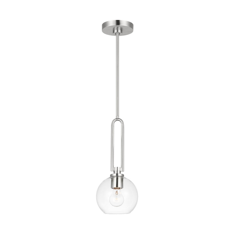 One Light Pendant<br /><span style="color:#4AB0CE;">Entrega: 4-10 dias en USA</span><br /><span style="color:#4AB0CE;font-size:60%;">PREGUNTE POR ENTREGA EN PANAMA</span><br />Collection: Codyn<br />Finish: Brushed Nickel