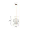 One Light Pendant<br /><span style="color:#4AB0CE;">Entrega: 4-10 dias en USA</span><br /><span style="color:#4AB0CE;font-size:60%;">PREGUNTE POR ENTREGA EN PANAMA</span><br />Collection: Allis<br />Finish: Satin Brass