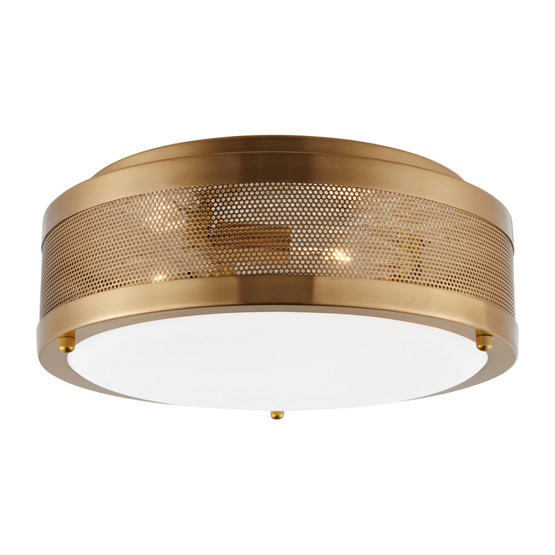 Three Light Flush Mount<br /><span style="color:#4AB0CE;">Entrega: 2-3 semanas en USA</span><br /><span style="color:#4AB0CE;font-size:60%;">PREGUNTE POR ENTREGA EN PANAMA</span><br />Collection: Vander<br />Finish: Satin Brass