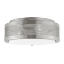 Three Light Flush Mount<br /><span style="color:#4AB0CE;">Entrega: 4-10 dias en USA</span><br /><span style="color:#4AB0CE;font-size:60%;">PREGUNTE POR ENTREGA EN PANAMA</span><br />Collection: Vander<br />Finish: Brushed Nickel