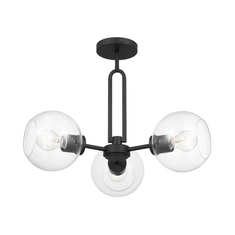 Three Light Semi-Flush Mount<br /><span style="color:#4AB0CE;">Entrega: 4-10 dias en USA</span><br /><span style="color:#4AB0CE;font-size:60%;">PREGUNTE POR ENTREGA EN PANAMA</span><br />Collection: Codyn<br />Finish: Midnight Black