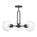 Three Light Semi-Flush Mount<br /><span style="color:#4AB0CE;">Entrega: 4-10 dias en USA</span><br /><span style="color:#4AB0CE;font-size:60%;">PREGUNTE POR ENTREGA EN PANAMA</span><br />Collection: Codyn<br />Finish: Midnight Black