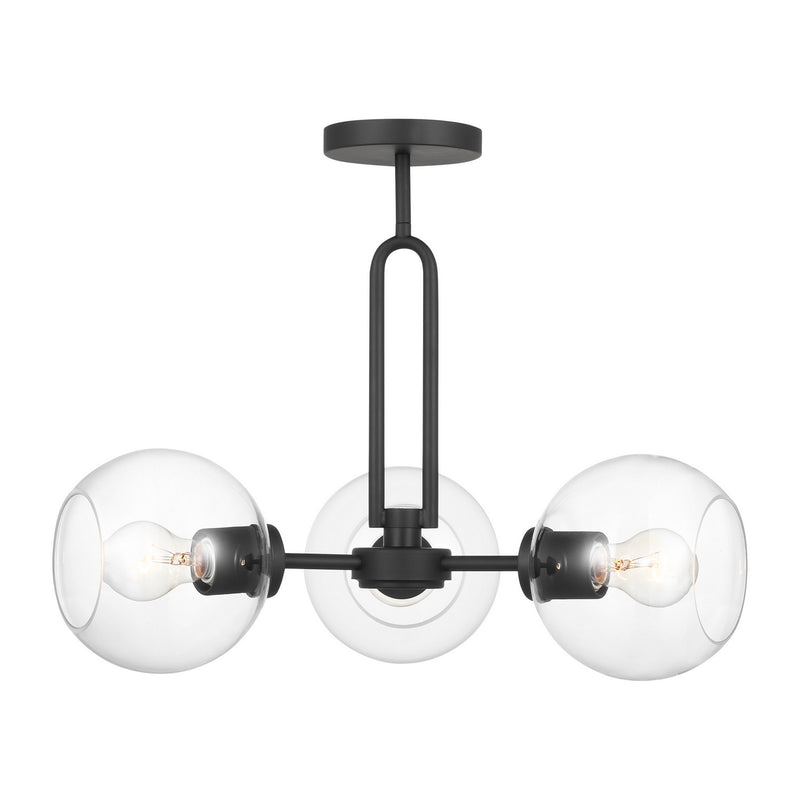 Three Light Semi-Flush Mount<br /><span style="color:#4AB0CE;">Entrega: 4-10 dias en USA</span><br /><span style="color:#4AB0CE;font-size:60%;">PREGUNTE POR ENTREGA EN PANAMA</span><br />Collection: Codyn<br />Finish: Midnight Black