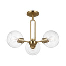 Three Light Semi-Flush Mount<br /><span style="color:#4AB0CE;">Entrega: 4-10 dias en USA</span><br /><span style="color:#4AB0CE;font-size:60%;">PREGUNTE POR ENTREGA EN PANAMA</span><br />Collection: Codyn<br />Finish: Satin Brass