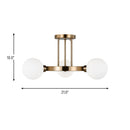 Three Light Semi-Flush Mount<br /><span style="color:#4AB0CE;">Entrega: 4-10 dias en USA</span><br /><span style="color:#4AB0CE;font-size:60%;">PREGUNTE POR ENTREGA EN PANAMA</span><br />Collection: Clybourn<br />Finish: Satin Brass