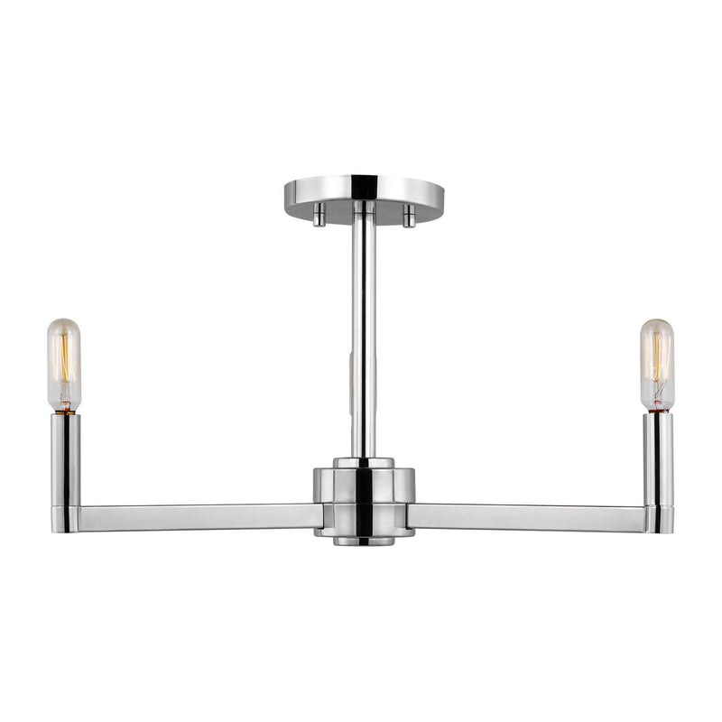 Three Light Semi-Flush Mount<br /><span style="color:#4AB0CE;">Entrega: 4-10 dias en USA</span><br /><span style="color:#4AB0CE;font-size:60%;">PREGUNTE POR ENTREGA EN PANAMA</span><br />Collection: Fullton<br />Finish: Chrome