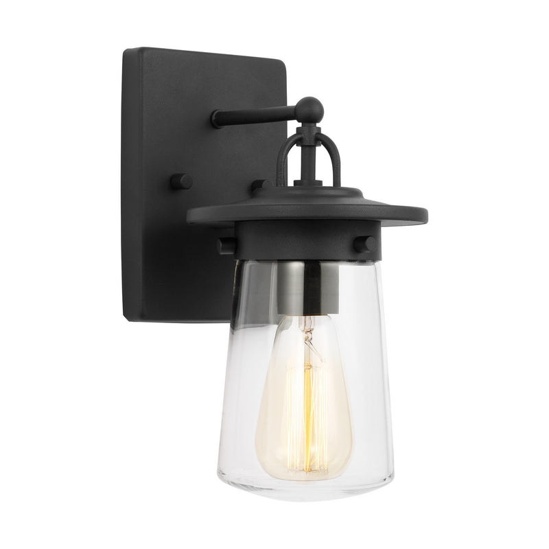 One Light Outdoor Wall Lantern<br /><span style="color:#4AB0CE;">Entrega: 4-10 dias en USA</span><br /><span style="color:#4AB0CE;font-size:60%;">PREGUNTE POR ENTREGA EN PANAMA</span><br />Collection: Tybee<br />Finish: Black