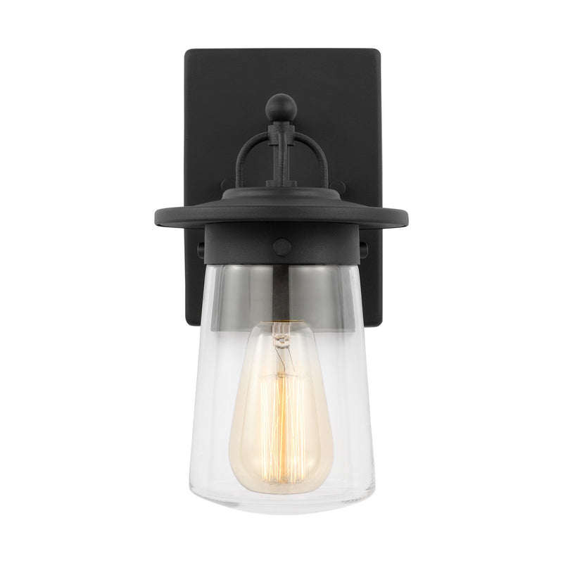 One Light Outdoor Wall Lantern<br /><span style="color:#4AB0CE;">Entrega: 4-10 dias en USA</span><br /><span style="color:#4AB0CE;font-size:60%;">PREGUNTE POR ENTREGA EN PANAMA</span><br />Collection: Tybee<br />Finish: Black