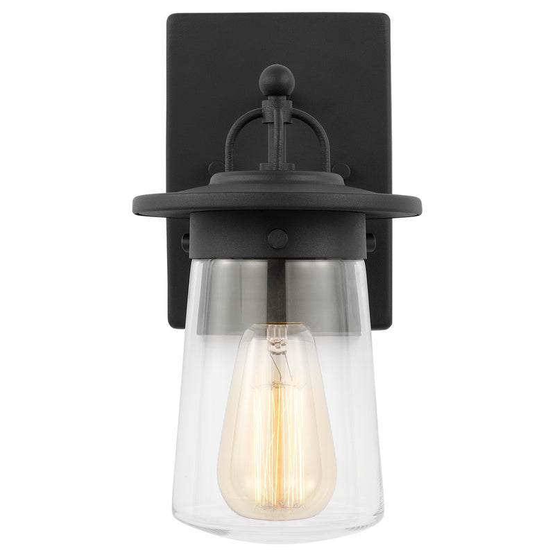 One Light Outdoor Wall Lantern<br /><span style="color:#4AB0CE;">Entrega: 4-10 dias en USA</span><br /><span style="color:#4AB0CE;font-size:60%;">PREGUNTE POR ENTREGA EN PANAMA</span><br />Collection: Tybee<br />Finish: Black