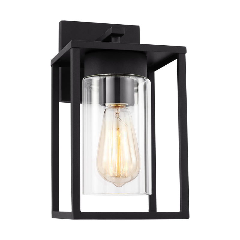 One Light Outdoor Wall Lantern<br /><span style="color:#4AB0CE;">Entrega: 4-10 dias en USA</span><br /><span style="color:#4AB0CE;font-size:60%;">PREGUNTE POR ENTREGA EN PANAMA</span><br />Collection: Vado<br />Finish: Black