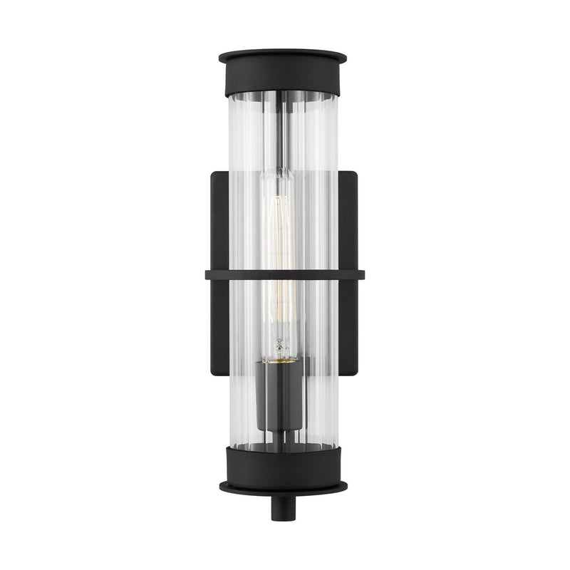 One Light Outdoor Wall Lantern<br /><span style="color:#4AB0CE;">Entrega: 4-10 dias en USA</span><br /><span style="color:#4AB0CE;font-size:60%;">PREGUNTE POR ENTREGA EN PANAMA</span><br />Collection: Alcona<br />Finish: Black