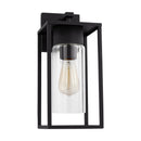 One Light Outdoor Wall Lantern<br /><span style="color:#4AB0CE;">Entrega: 5-6 semanas en USA</span><br /><span style="color:#4AB0CE;font-size:60%;">PREGUNTE POR ENTREGA EN PANAMA</span><br />Collection: Vado<br />Finish: Black