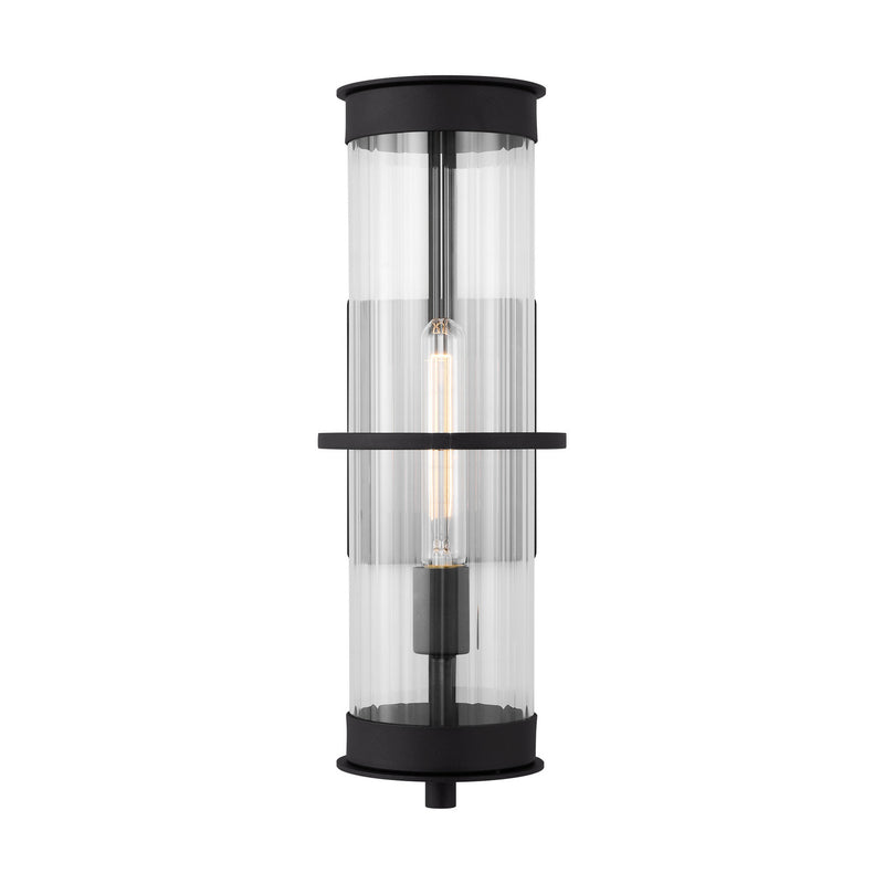 One Light Outdoor Wall Lantern<br /><span style="color:#4AB0CE;">Entrega: 4-10 dias en USA</span><br /><span style="color:#4AB0CE;font-size:60%;">PREGUNTE POR ENTREGA EN PANAMA</span><br />Collection: Alcona<br />Finish: Black