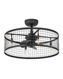 Hinkley - 904724FMB-LIA - 24" LED Fandelier - Finnigan - Matte Black