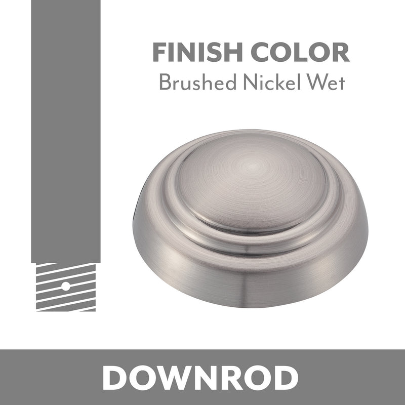 Minka Aire - DR510-BNW - Ceiling Fan Downrod - Brushed Nickel Wet