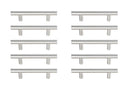 Elegant Lighting - PL400-3-NK-10PK - Bar Pull Multipack (set of 10) - Quinn - Brushed Nickel
