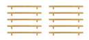 Elegant Lighting - PL400-7-BR-10PK - Bar Pull Multipack (set of 10) - Quinn - Brass