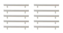 Elegant Lighting - PL402-6-NK-10PK - Bar Pull Multipack (set of 10) - Dior - Brushed Nickel