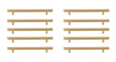 Elegant Lighting - PL402-7-BR-10PK - Bar Pull Multipack (set of 10) - Dior - Brass