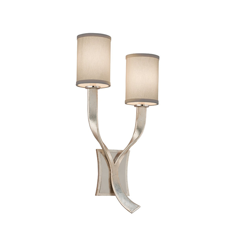 Corbett Lighting - 158-11-SL/SS - Two Light Wall Sconce - Roxy - Silver Leaf