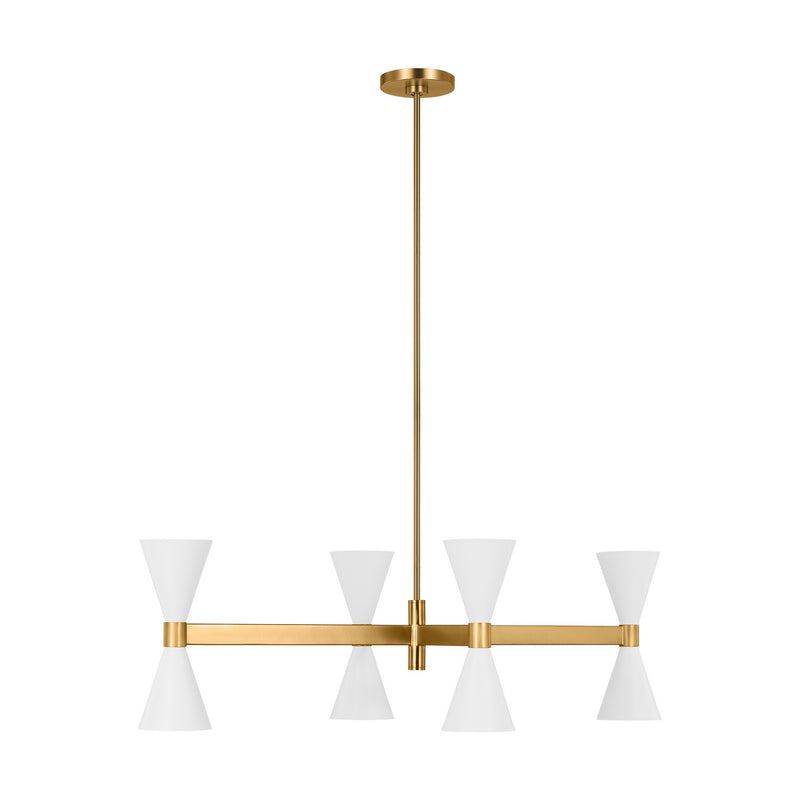 Eight Light Chandelier<br /><span style="color:#4AB0CE;">Entrega: 4-10 dias en USA</span><br /><span style="color:#4AB0CE;font-size:60%;">PREGUNTE POR ENTREGA EN PANAMA</span><br />Collection: Albertine<br />Finish: Matte White