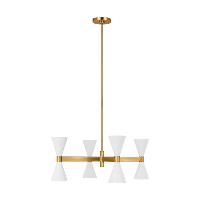 Eight Light Chandelier<br /><span style="color:#4AB0CE;">Entrega: 4-10 dias en USA</span><br /><span style="color:#4AB0CE;font-size:60%;">PREGUNTE POR ENTREGA EN PANAMA</span><br />Collection: Albertine<br />Finish: Matte White